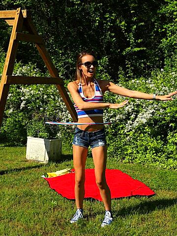 Charity Crawford In Hula And Hooping